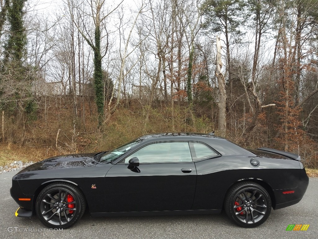 2021 Challenger R/T Scat Pack - Pitch Black / Black/Ruby Red photo #1