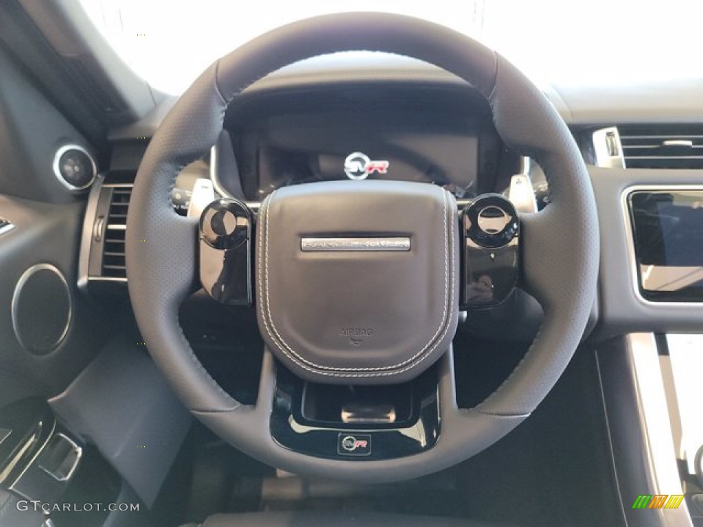 2022 Land Rover Range Rover Sport SVR Ebony/Ebony Steering Wheel Photo #143581308