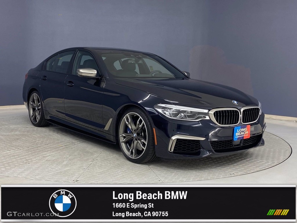 2020 5 Series M550i xDrive Sedan - Carbon Black Metallic / Black photo #1