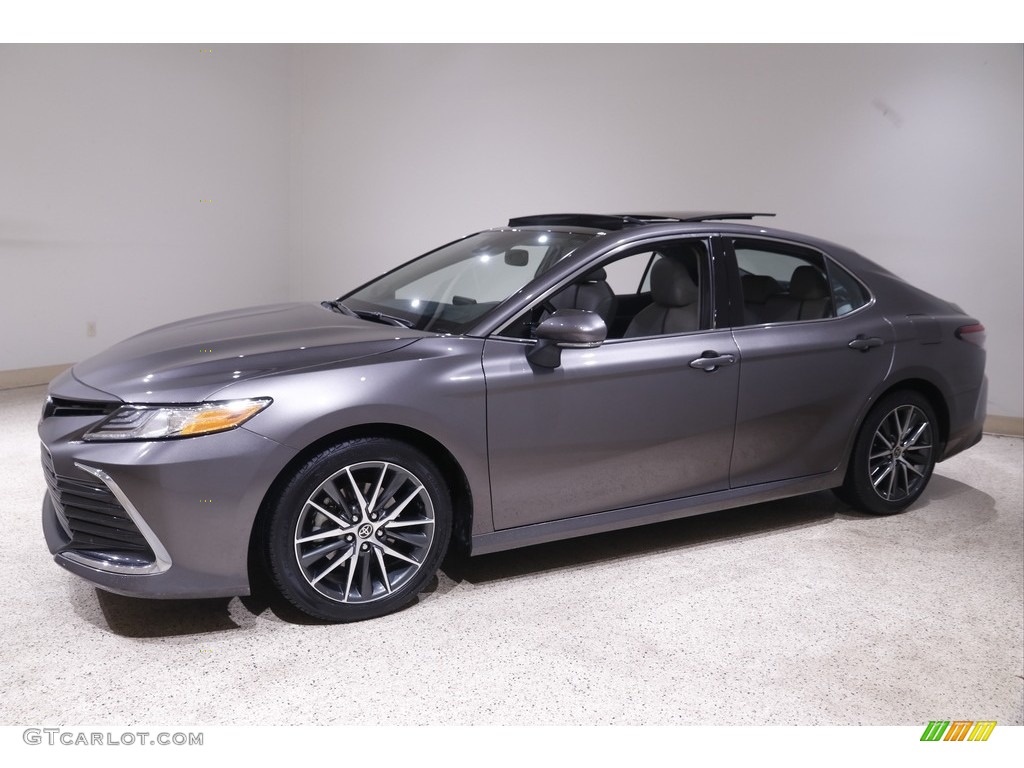 Predawn Gray Mica 2021 Toyota Camry XLE Exterior Photo #143585090
