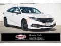 Platinum White Pearl 2020 Honda Civic Sport Sedan