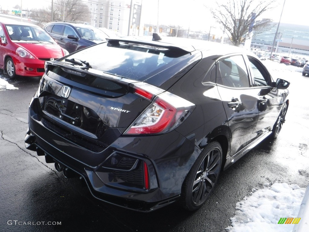 2020 Civic Sport Hatchback - Crystal Black Pearl / Black photo #6