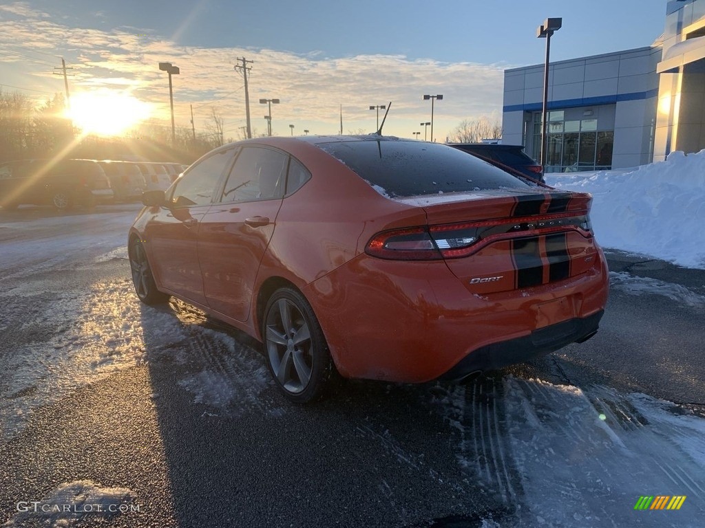 2015 Dart GT - Vitamin C / Black/Ruby Red Accent Stitching photo #5