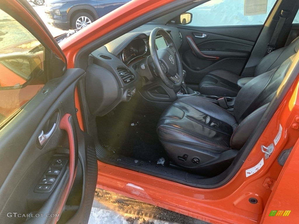 2015 Dart GT - Vitamin C / Black/Ruby Red Accent Stitching photo #8