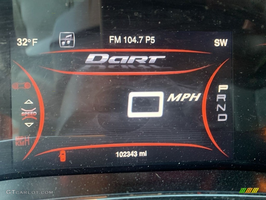 2015 Dart GT - Vitamin C / Black/Ruby Red Accent Stitching photo #12
