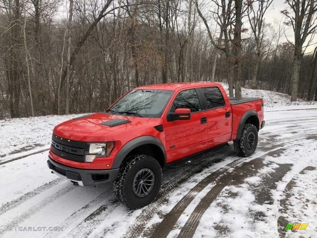 Race Red 2012 Ford F150 SVT Raptor SuperCrew 4x4 Exterior Photo #143588455