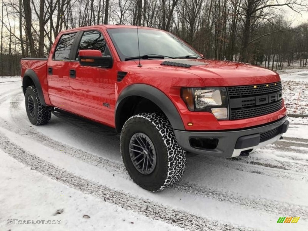 Race Red 2012 Ford F150 SVT Raptor SuperCrew 4x4 Exterior Photo #143588491