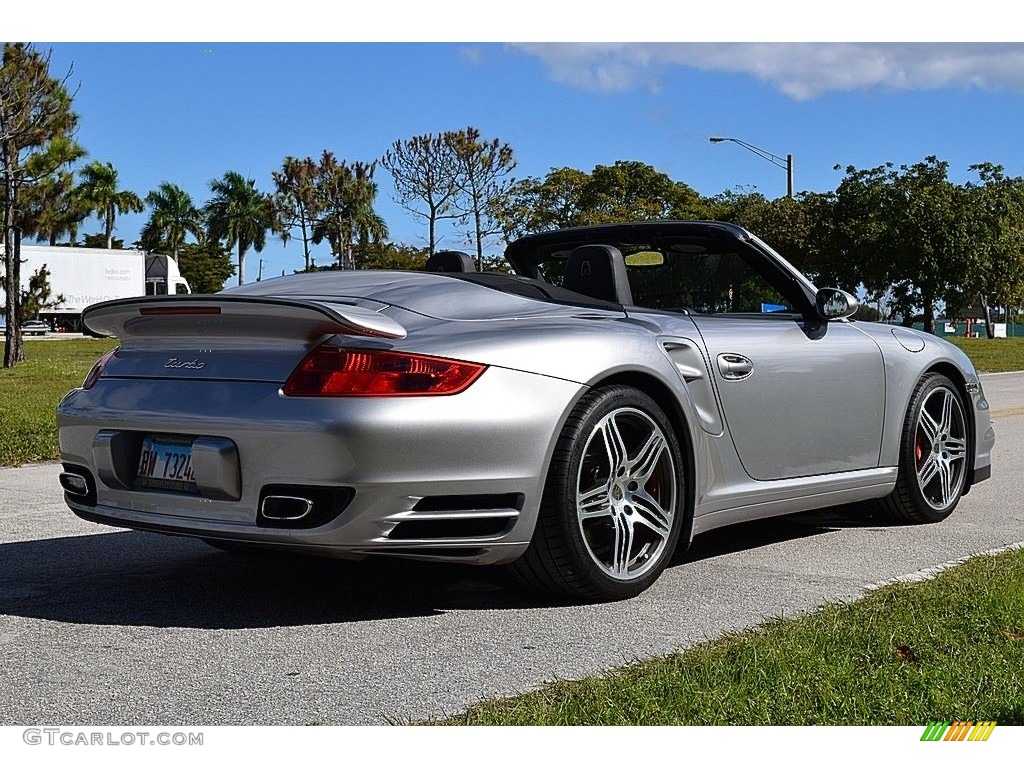 2008 911 Turbo Cabriolet - Arctic Silver Metallic / Black photo #4