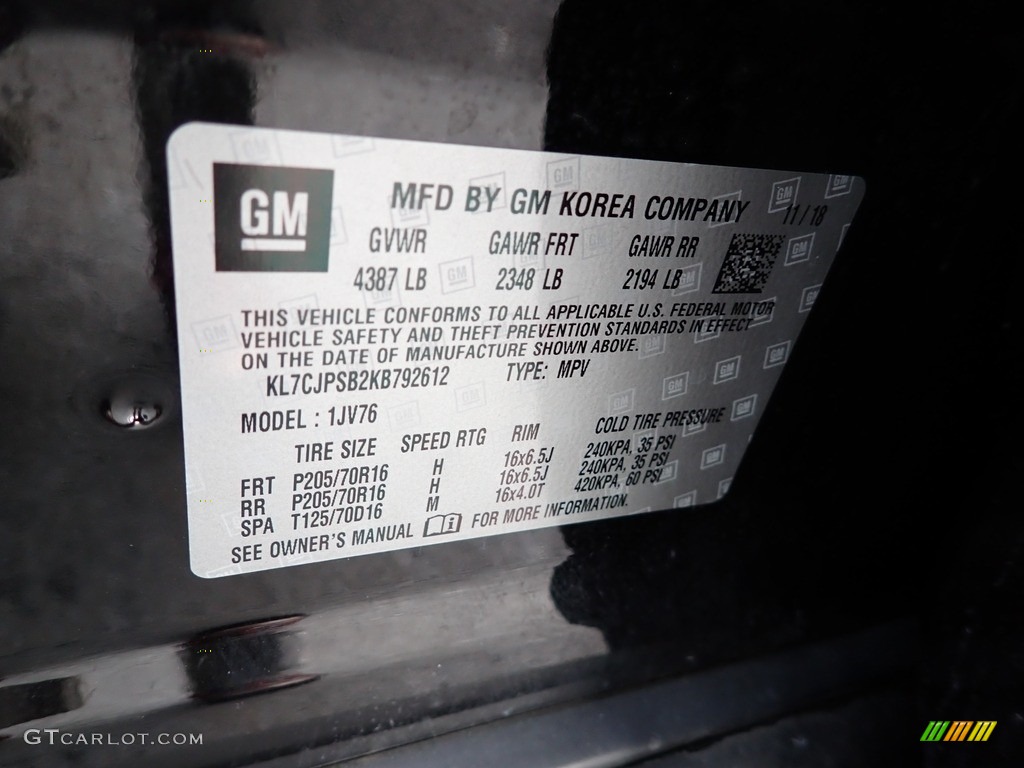 2019 Trax LT AWD - Mosaic Black Metallic / Jet Black photo #28