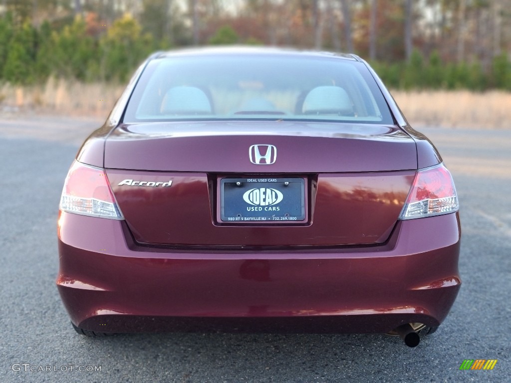 2008 Accord LX Sedan - Basque Red Pearl / Ivory photo #4