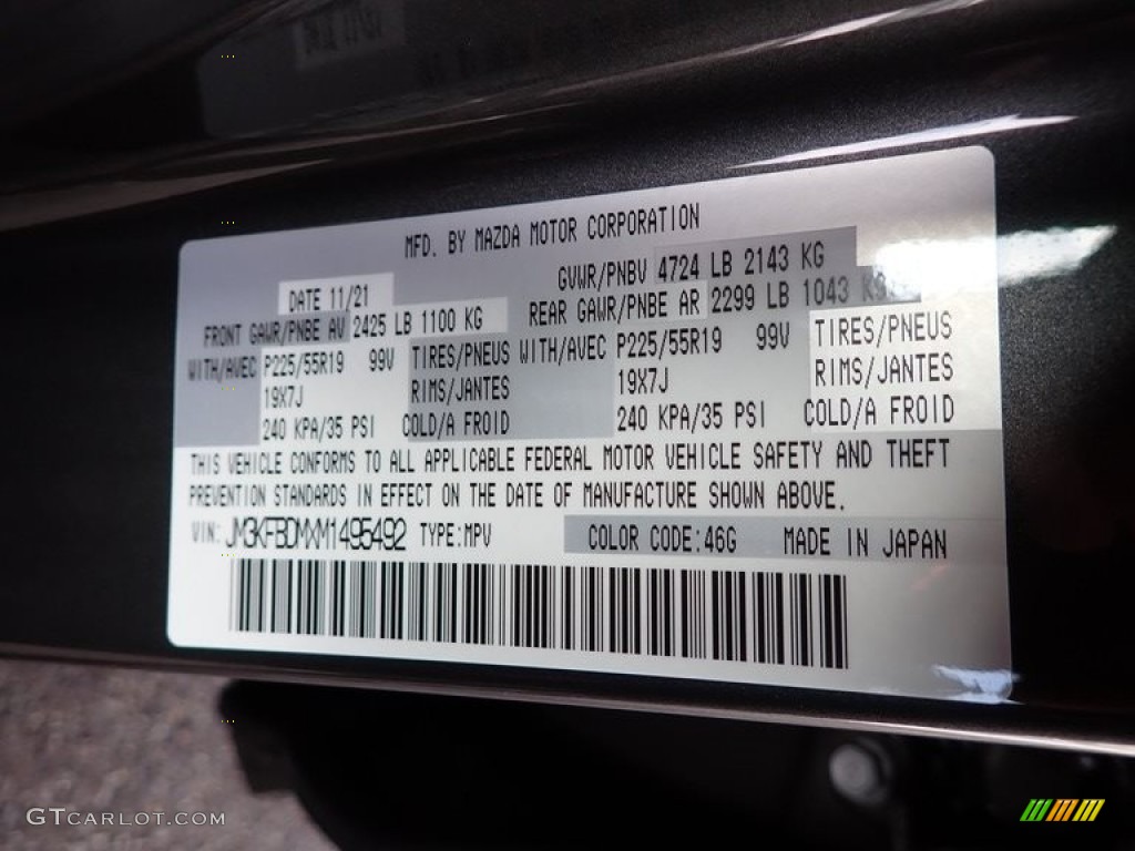 2021 CX-5 Grand Touring AWD - Machine Gray Metallic / Black photo #18