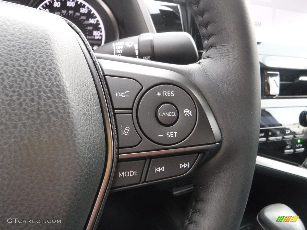 2021 Toyota Camry XSE Hybrid Black Steering Wheel Photo #143594845