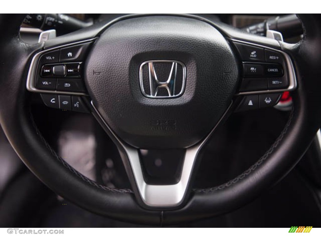 2021 Honda Accord Touring Black Steering Wheel Photo #143597063