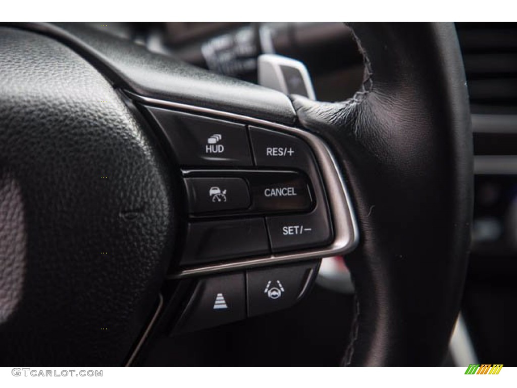 2021 Honda Accord Touring Black Steering Wheel Photo #143597102