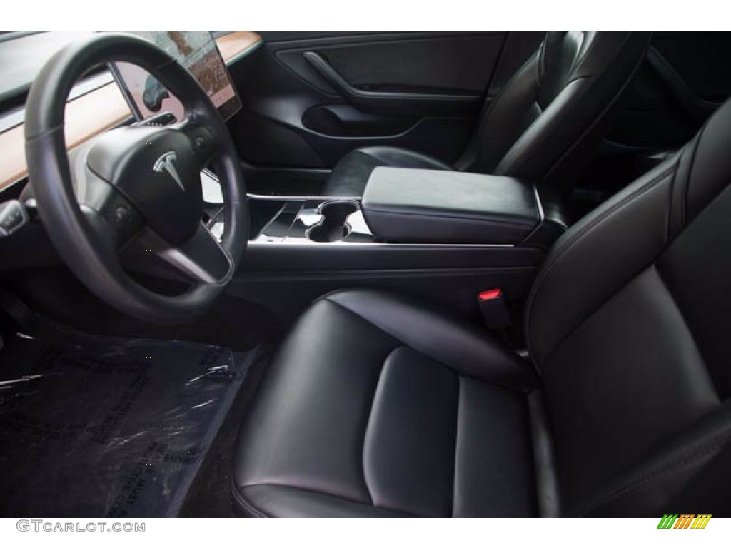 2018 Model 3 Mid Range - Midnight Silver Metallic / Black photo #3