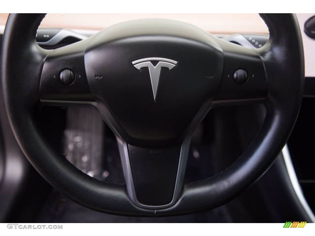 2018 Model 3 Mid Range - Midnight Silver Metallic / Black photo #14