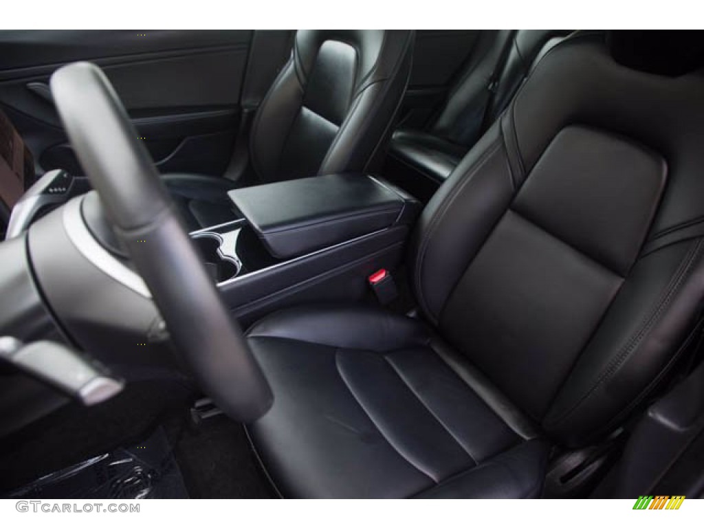 2018 Model 3 Mid Range - Midnight Silver Metallic / Black photo #17