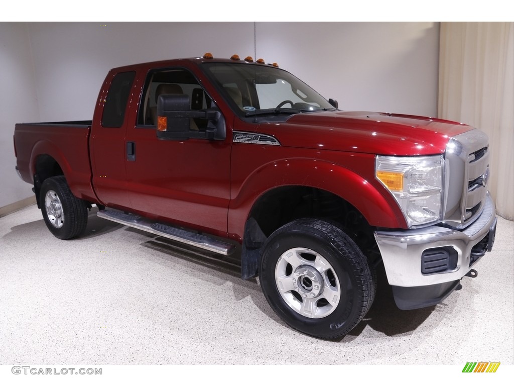 Ruby Red 2015 Ford F250 Super Duty XLT Super Cab 4x4 Exterior Photo #143598090