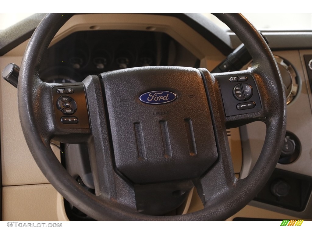 2015 F250 Super Duty XLT Super Cab 4x4 - Ruby Red / Adobe photo #7