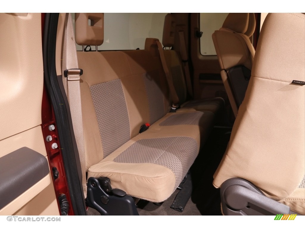 2015 F250 Super Duty XLT Super Cab 4x4 - Ruby Red / Adobe photo #17