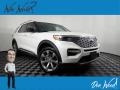 2020 Star White Metallic Tri-Coat Ford Explorer Platinum 4WD  photo #1