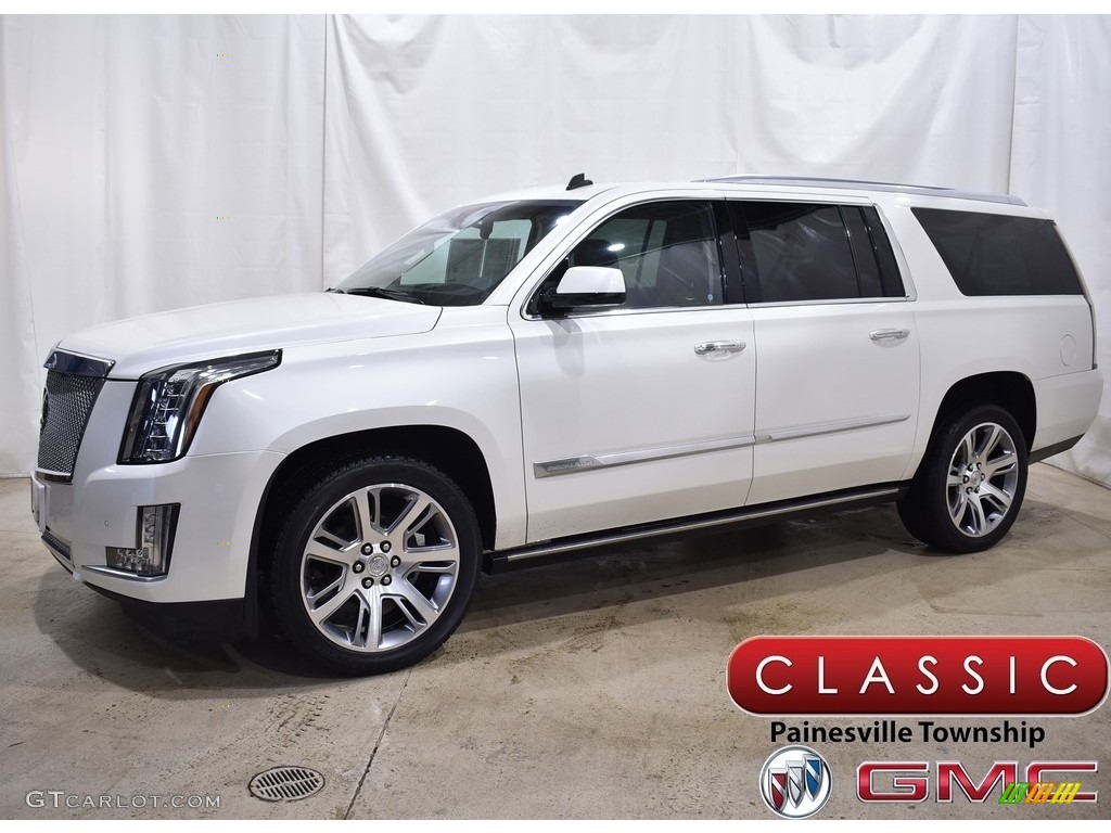 2015 Escalade Premium 4WD - White Diamond Tricoat / Kona Brown/Jet Black photo #1