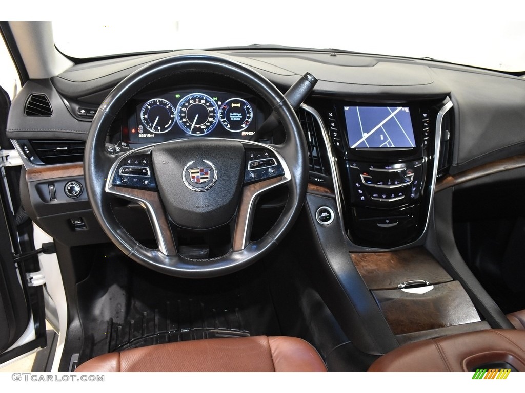 2015 Escalade Premium 4WD - White Diamond Tricoat / Kona Brown/Jet Black photo #14
