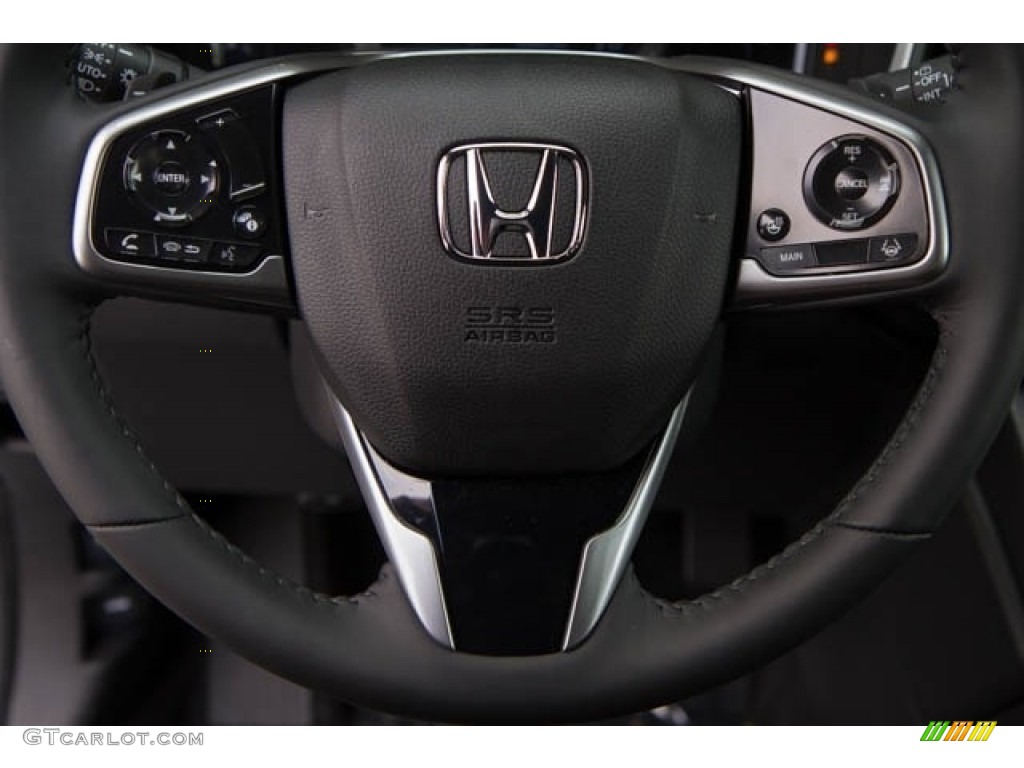 2022 Honda CR-V EX-L AWD Hybrid Black Steering Wheel Photo #143600471