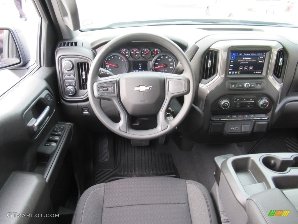Jet Black Interior 2022 Chevrolet Silverado 1500 Limited Custom Crew Cab 4x4 Photo #143601350