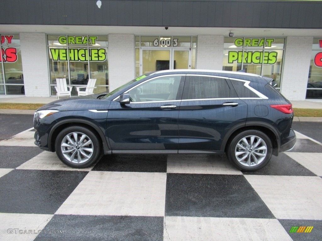 2021 QX50 Luxe AWD - Hermosa Blue / Wheat/Black photo #1