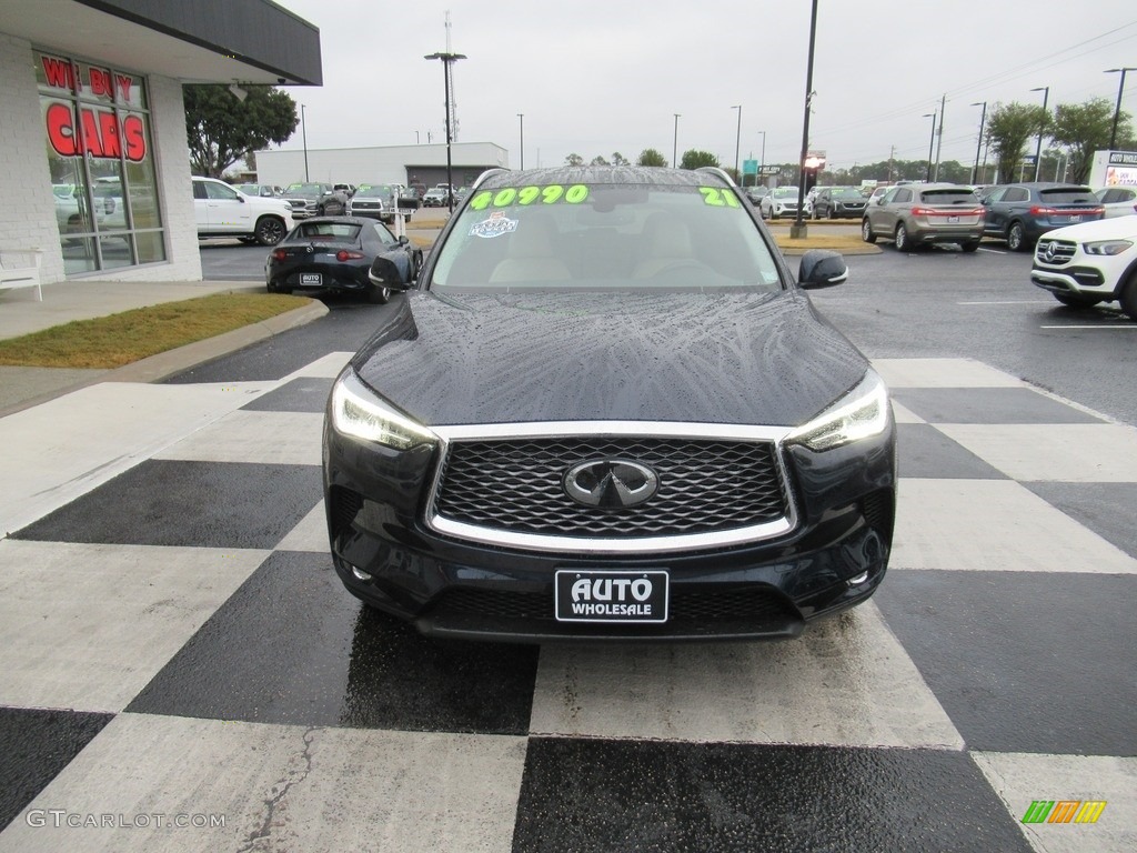 2021 QX50 Luxe AWD - Hermosa Blue / Wheat/Black photo #2