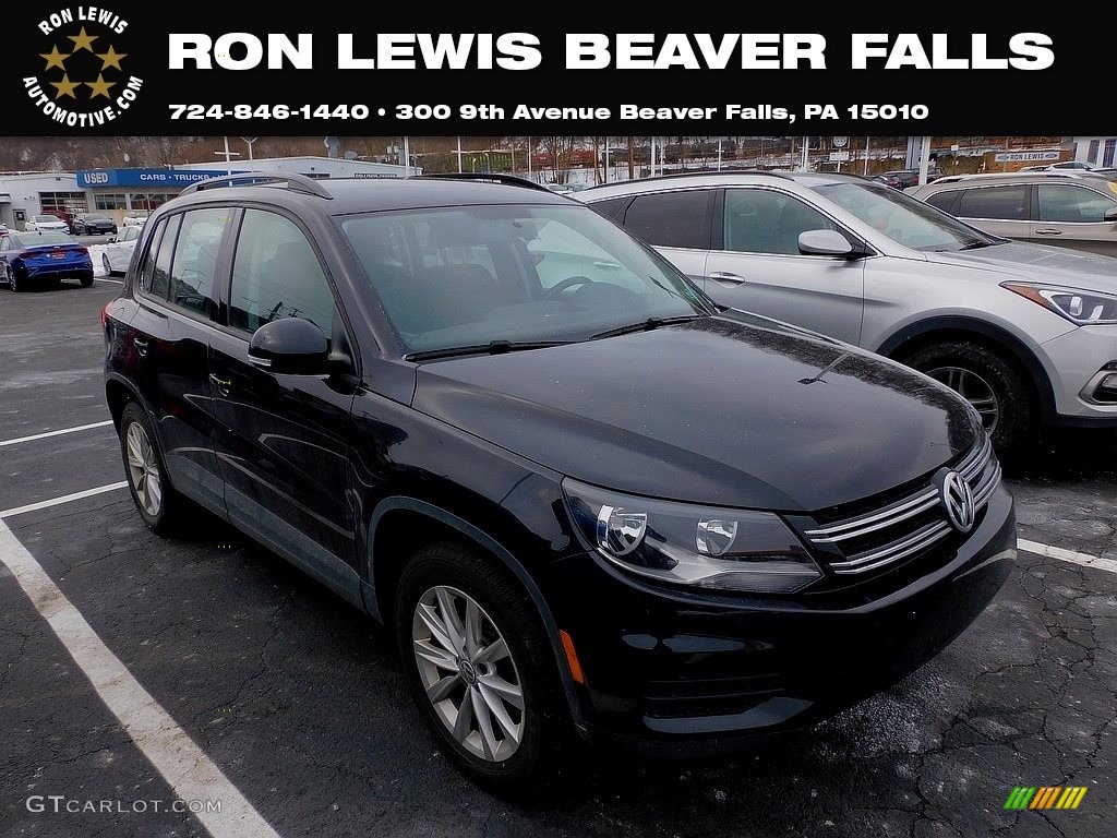 2018 Tiguan Limited 2.0T 4Motion - Deep Black Pearl / Charcoal Black photo #1