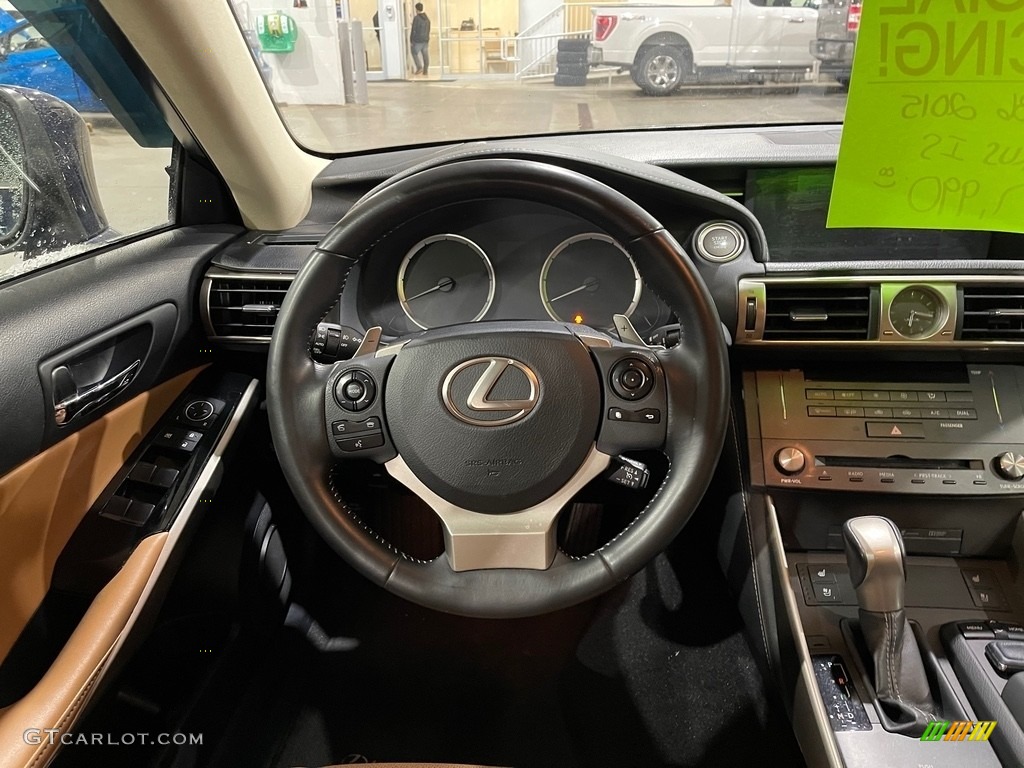 2015 Lexus IS 250 AWD Flaxen Steering Wheel Photo #143607053