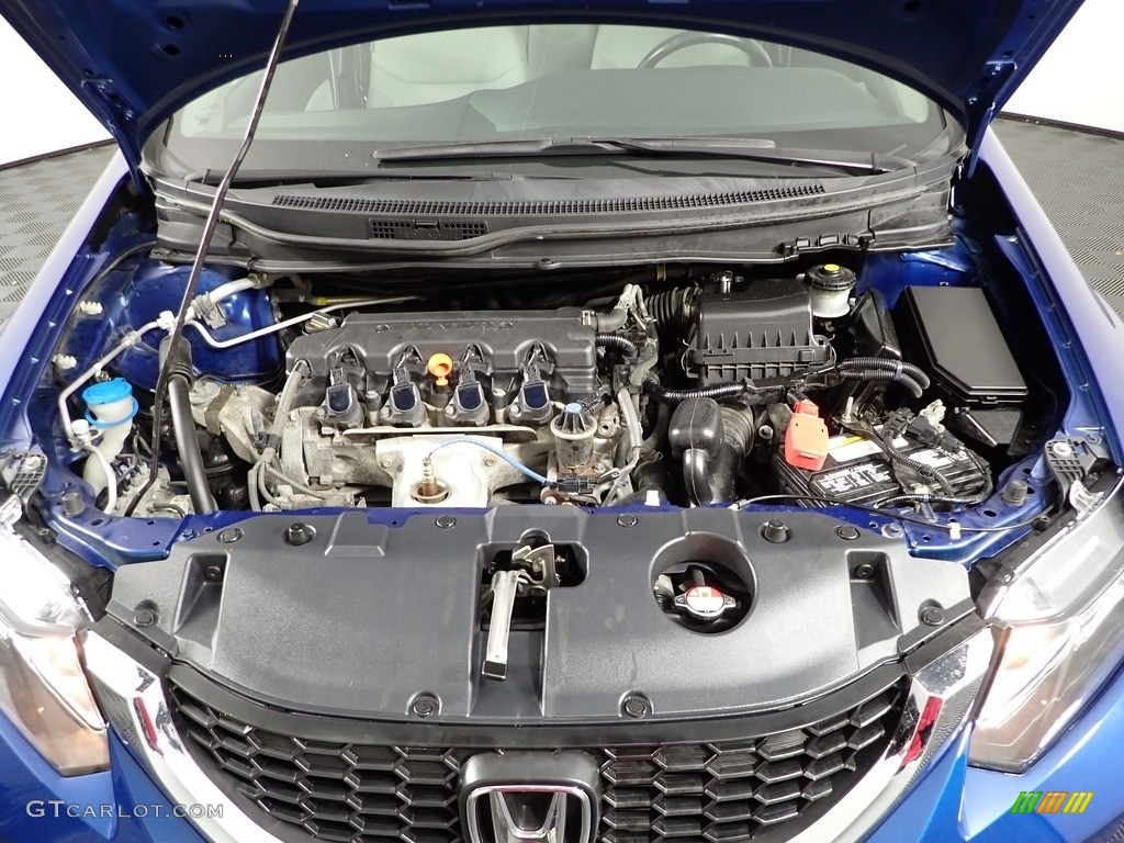 2015 Civic LX Sedan - Dyno Blue Pearl / Gray photo #6