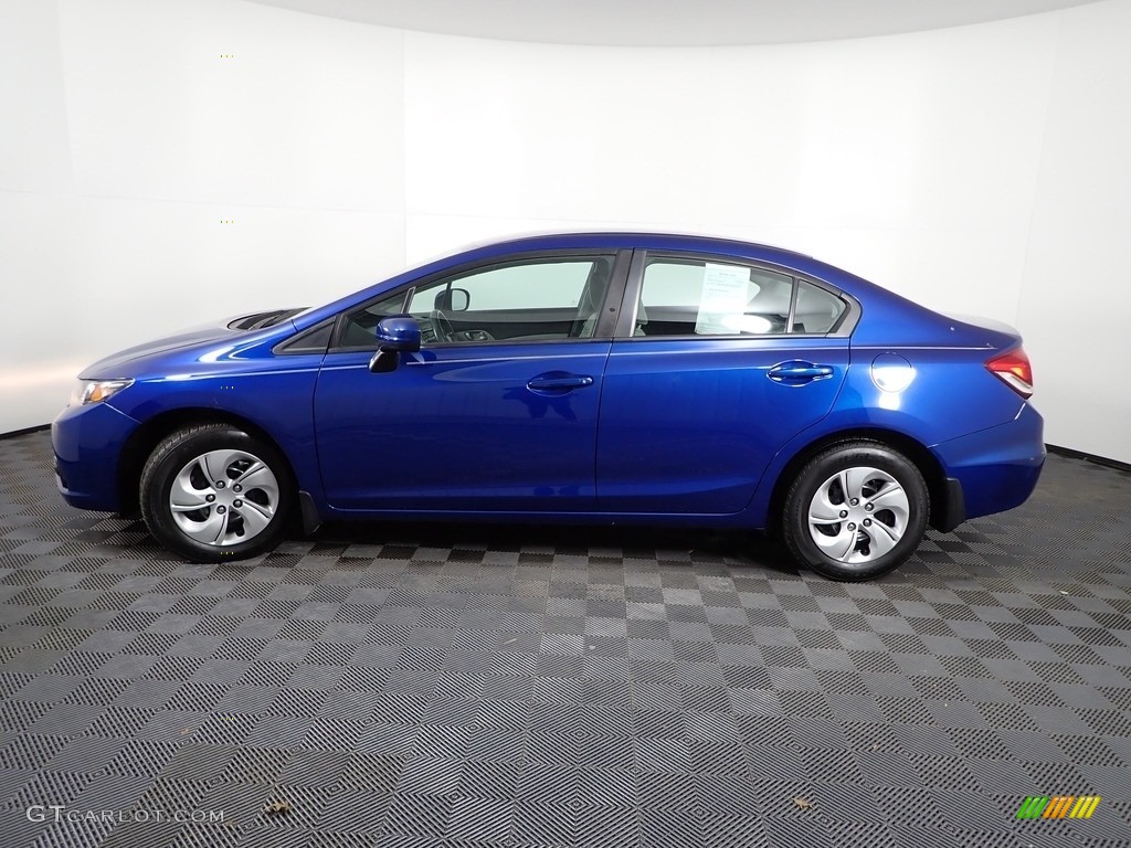 2015 Civic LX Sedan - Dyno Blue Pearl / Gray photo #8