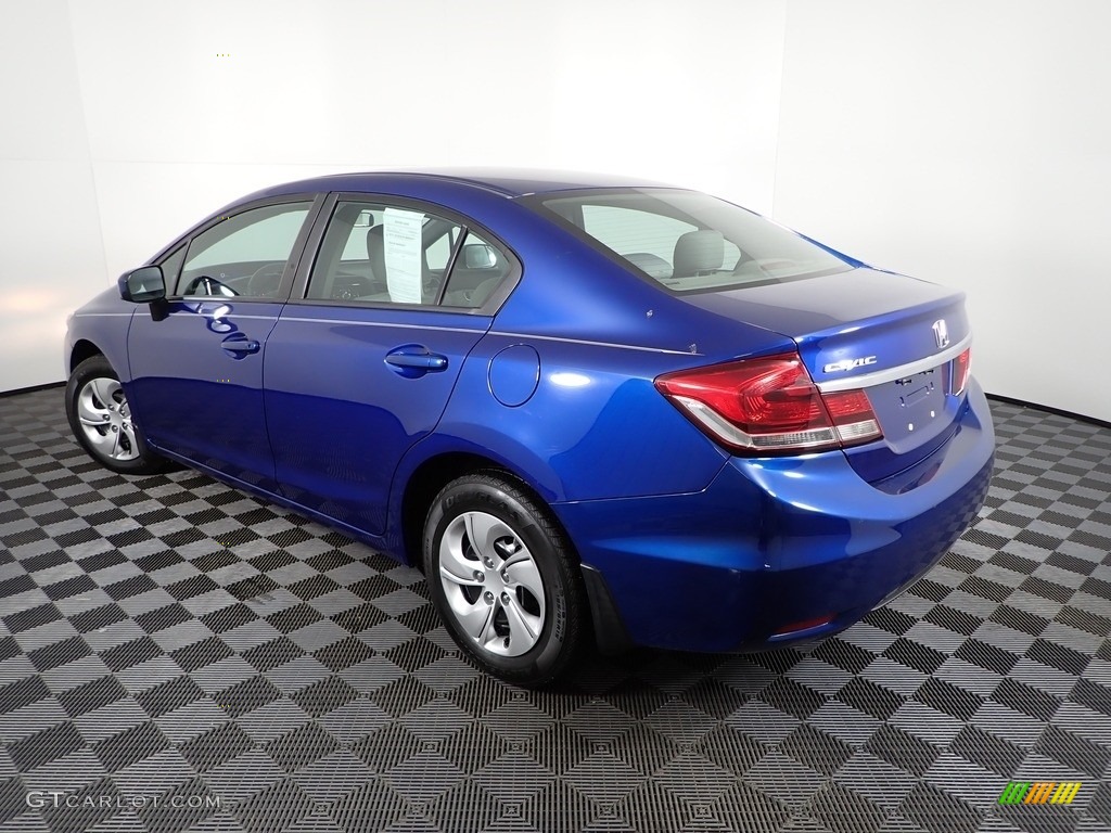 2015 Civic LX Sedan - Dyno Blue Pearl / Gray photo #9
