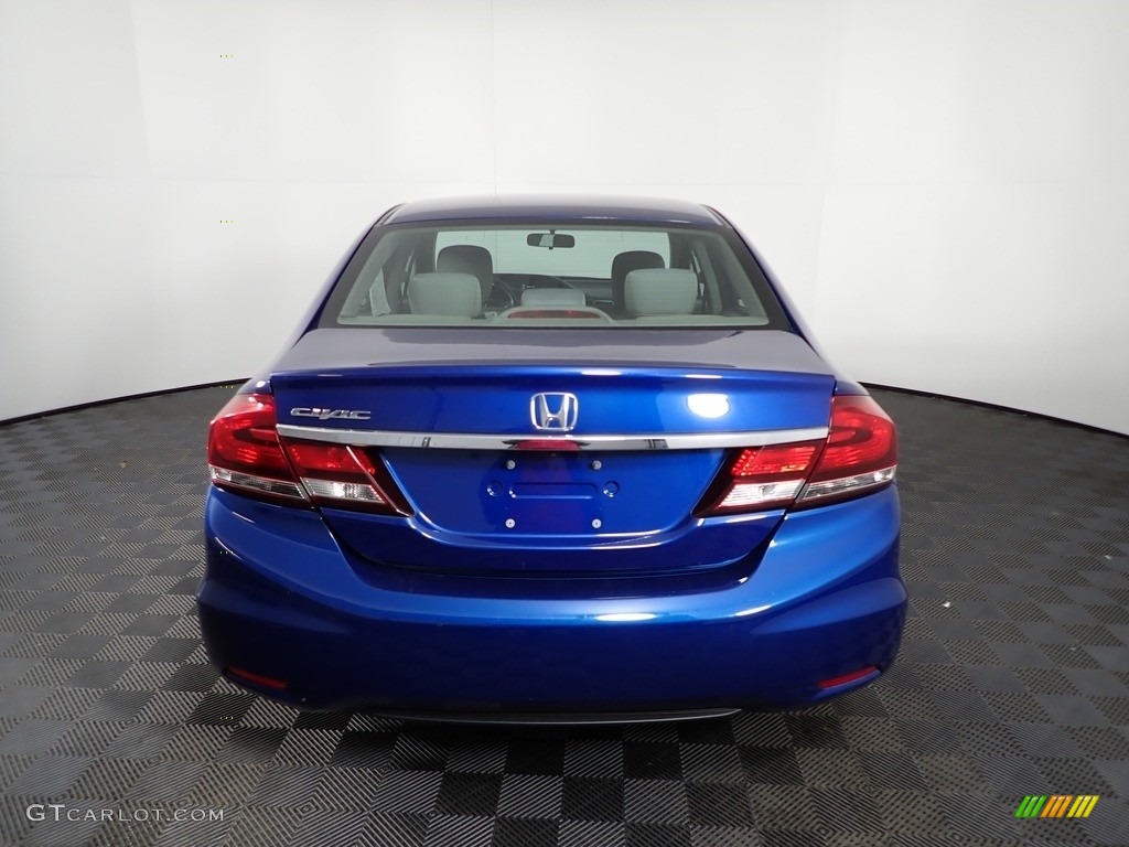 2015 Civic LX Sedan - Dyno Blue Pearl / Gray photo #10