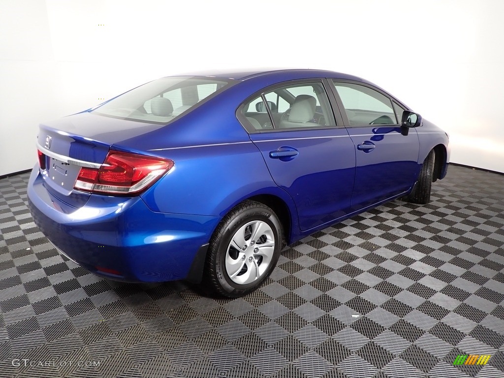 2015 Civic LX Sedan - Dyno Blue Pearl / Gray photo #13
