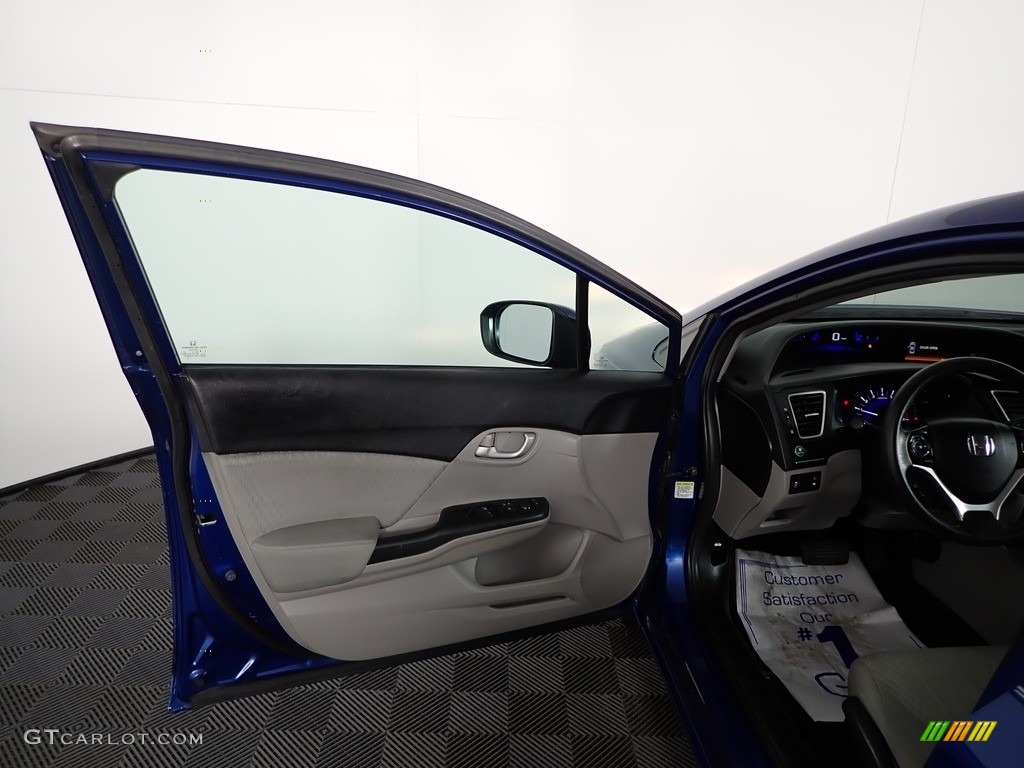 2015 Civic LX Sedan - Dyno Blue Pearl / Gray photo #14