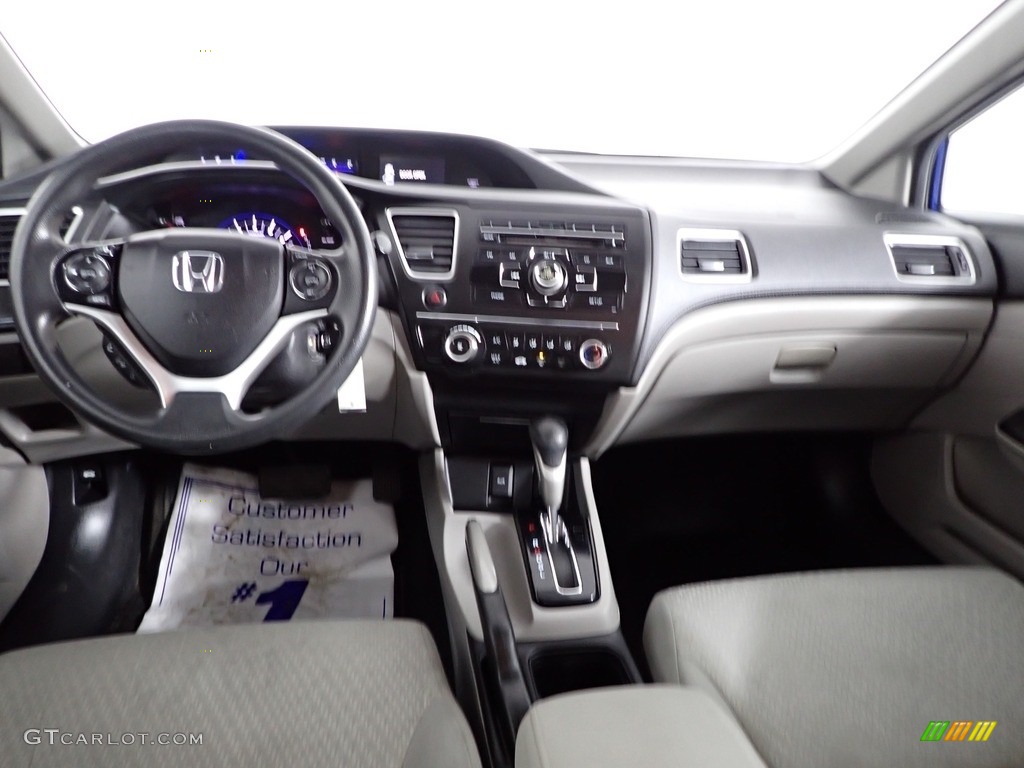 2015 Civic LX Sedan - Dyno Blue Pearl / Gray photo #28