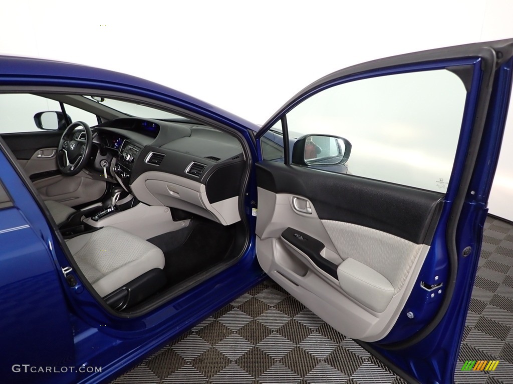 2015 Civic LX Sedan - Dyno Blue Pearl / Gray photo #29