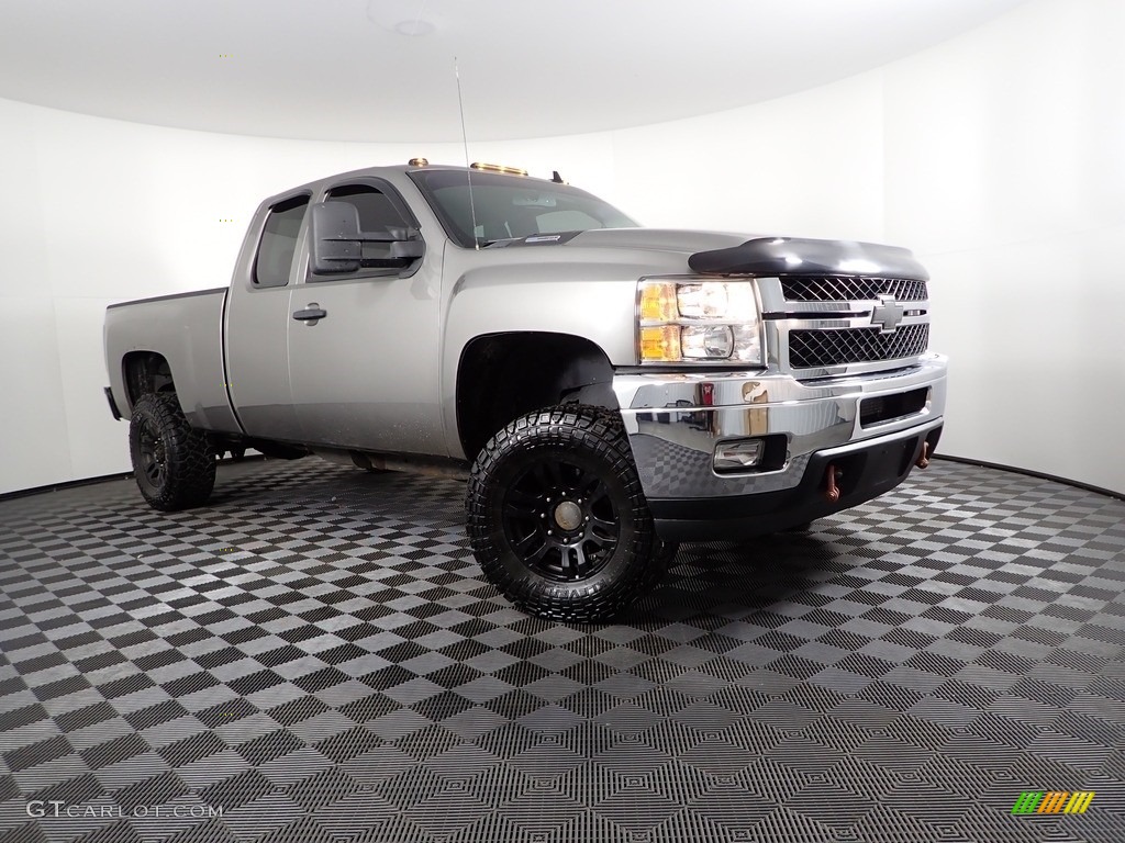 2013 Silverado 2500HD LT Extended Cab 4x4 - Graystone Metallic / Ebony photo #3