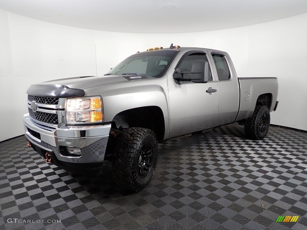 2013 Silverado 2500HD LT Extended Cab 4x4 - Graystone Metallic / Ebony photo #8