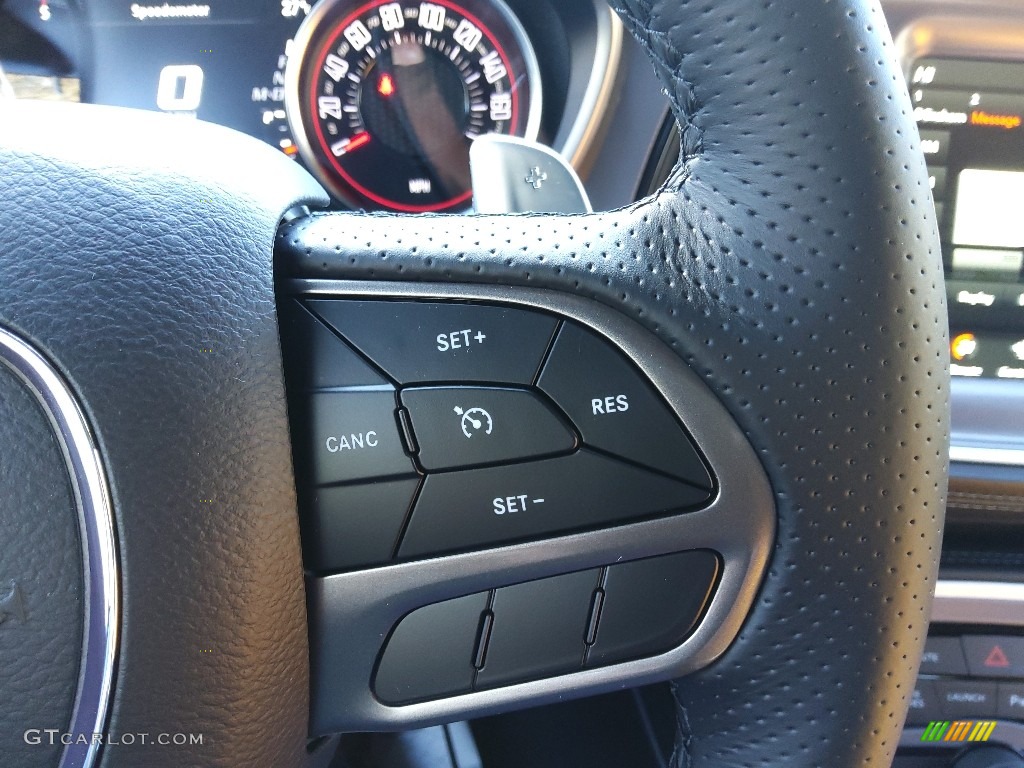 2021 Dodge Challenger R/T Scat Pack Black/Caramel Steering Wheel Photo #143608937