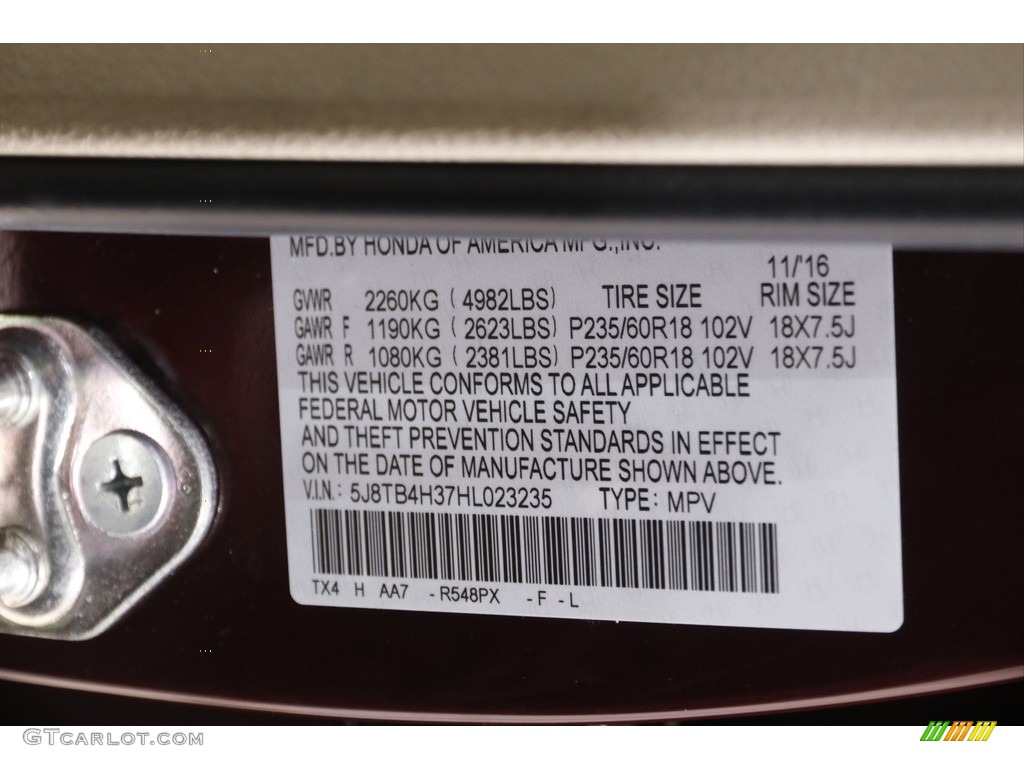 2017 RDX AWD - Basque Red Pearl II / Parchment photo #23