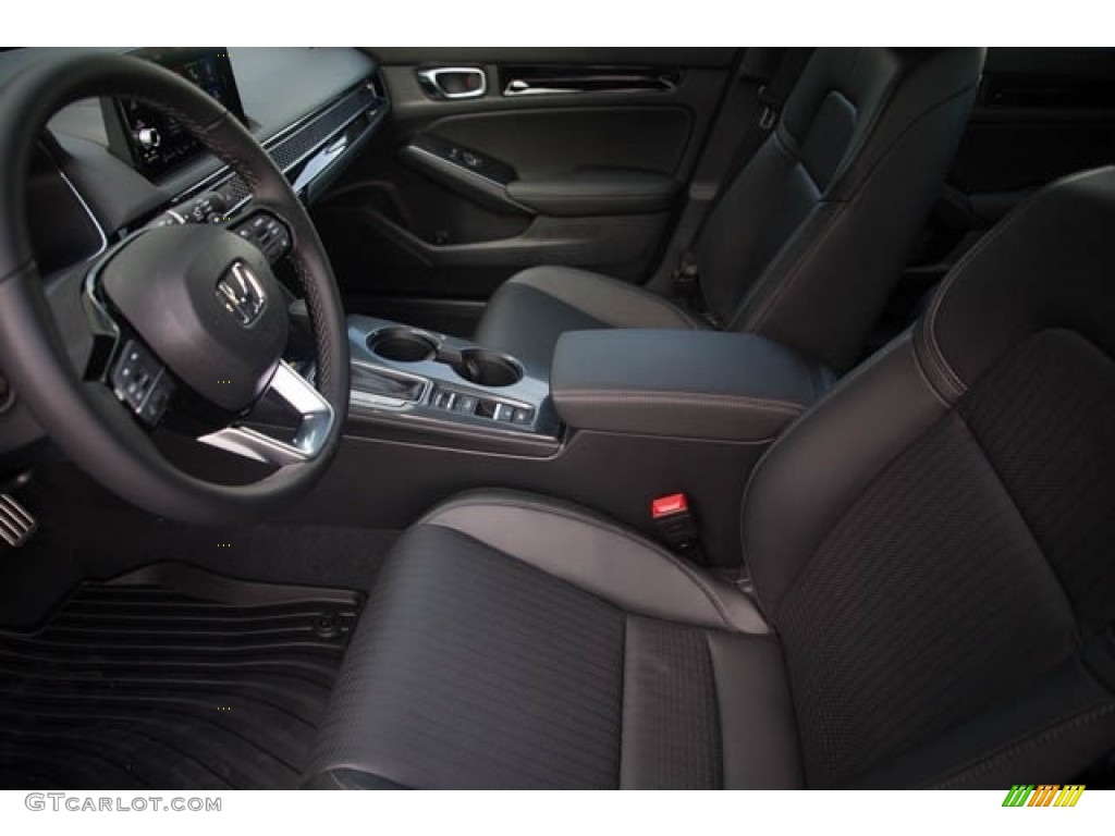 Black Interior 2022 Honda Civic Sport Touring Hatchback Photo #143609963
