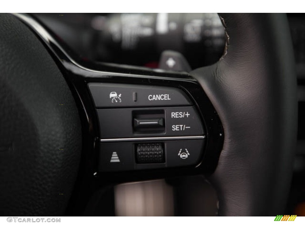 2022 Honda Civic Sport Touring Hatchback Black Steering Wheel Photo #143610035