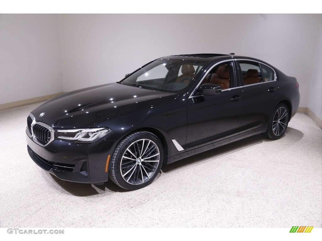 2021 5 Series 540i xDrive Sedan - Black Sapphire Metallic / Cognac photo #3