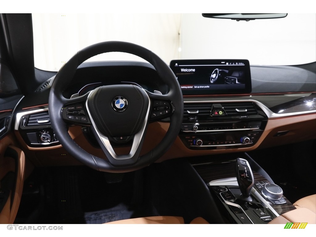 2021 5 Series 540i xDrive Sedan - Black Sapphire Metallic / Cognac photo #7