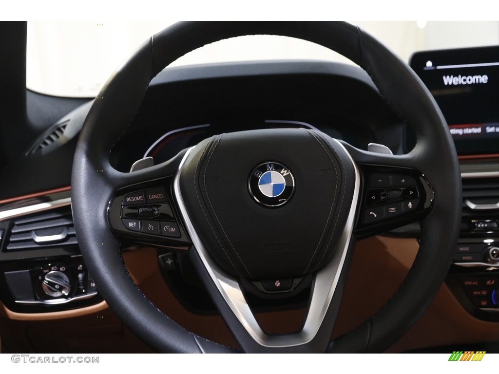 2021 5 Series 540i xDrive Sedan - Black Sapphire Metallic / Cognac photo #8